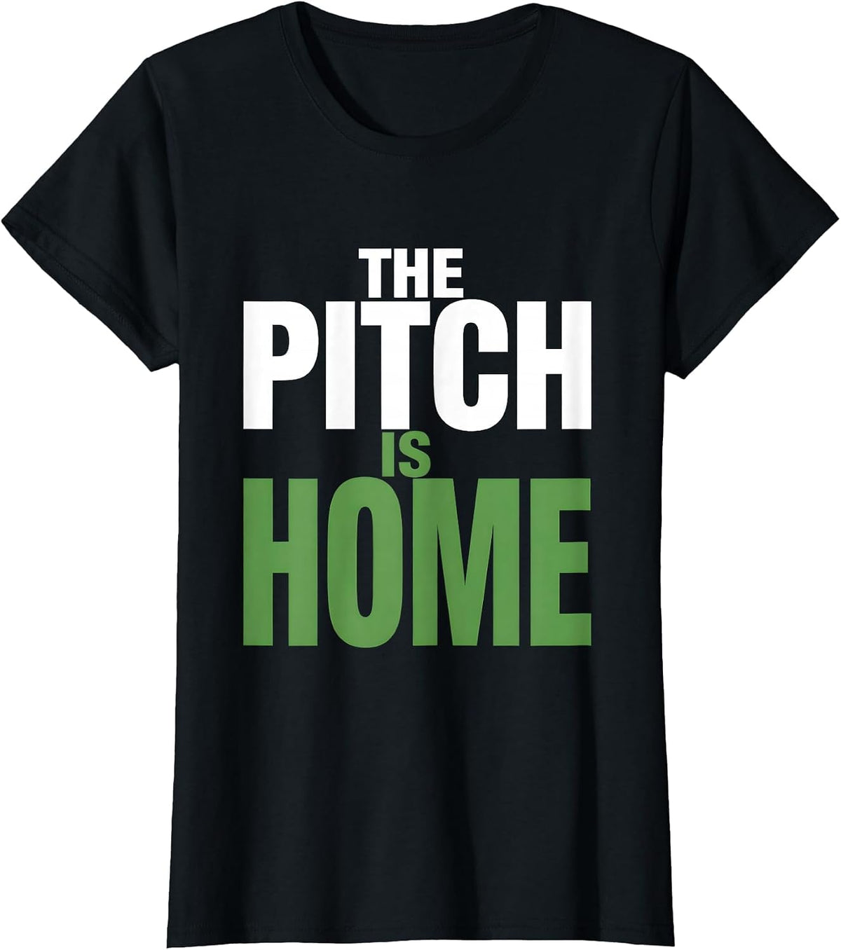 The Pitch Is Home Rugby Graphic Design T-Shirt - Black