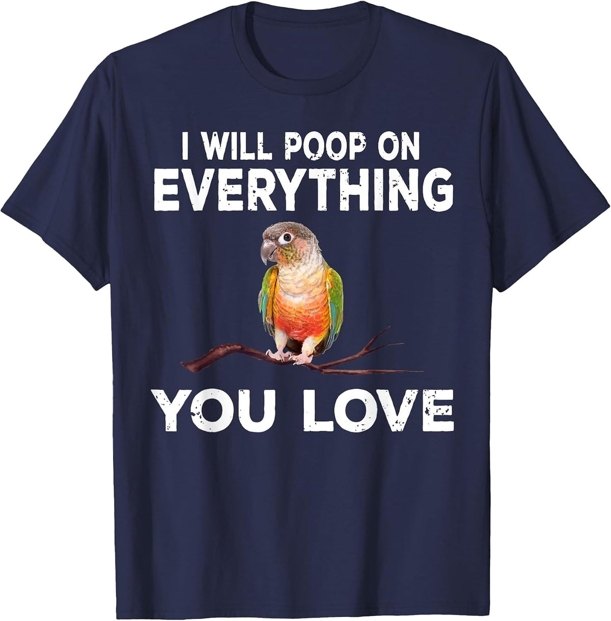 Budgie Bird T-Shirt - Navy Blue