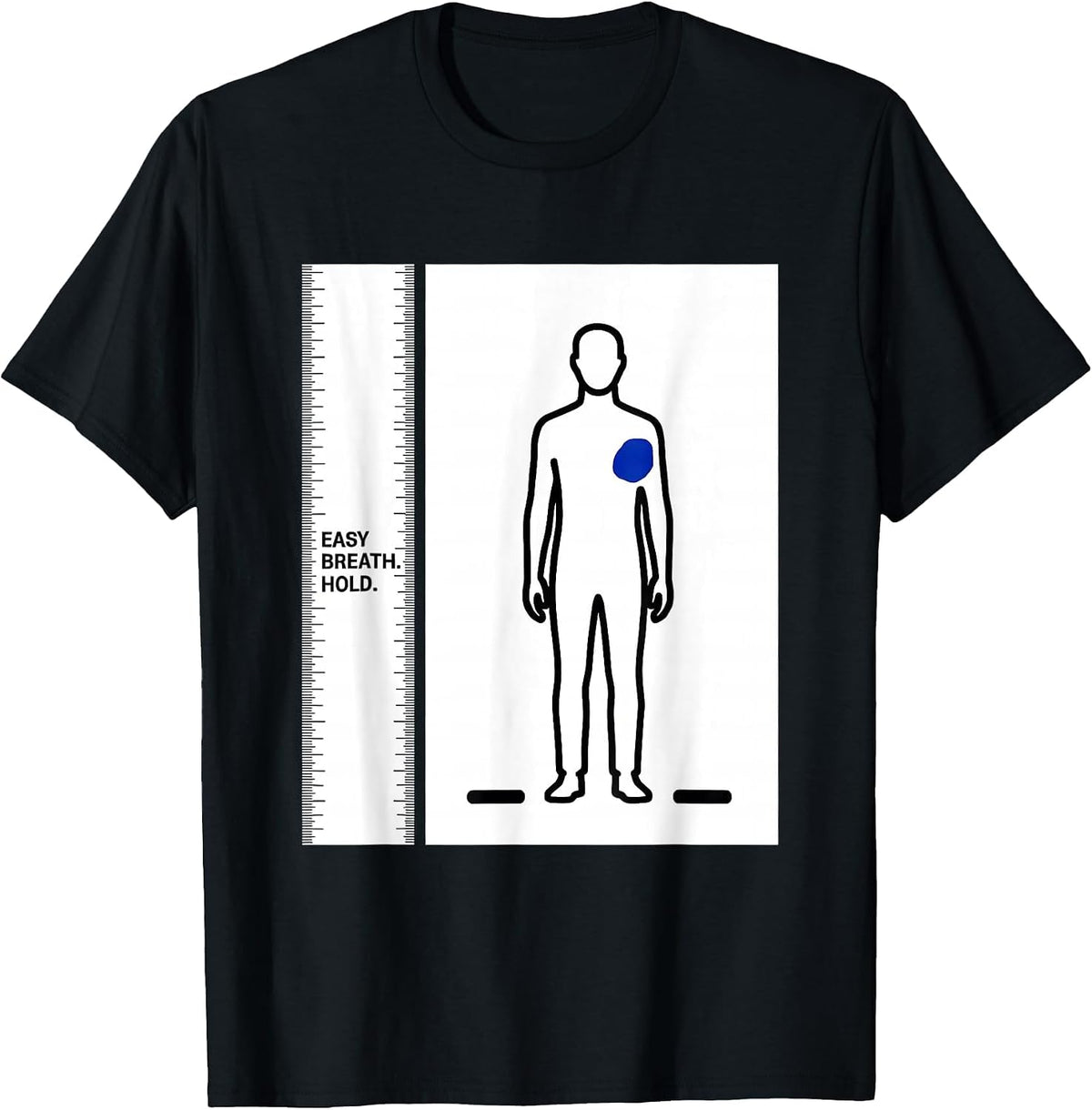 Men's Easy Breath Hold Radiology Rad Tech X-Ray Technologist Humor T-Shirt - Black