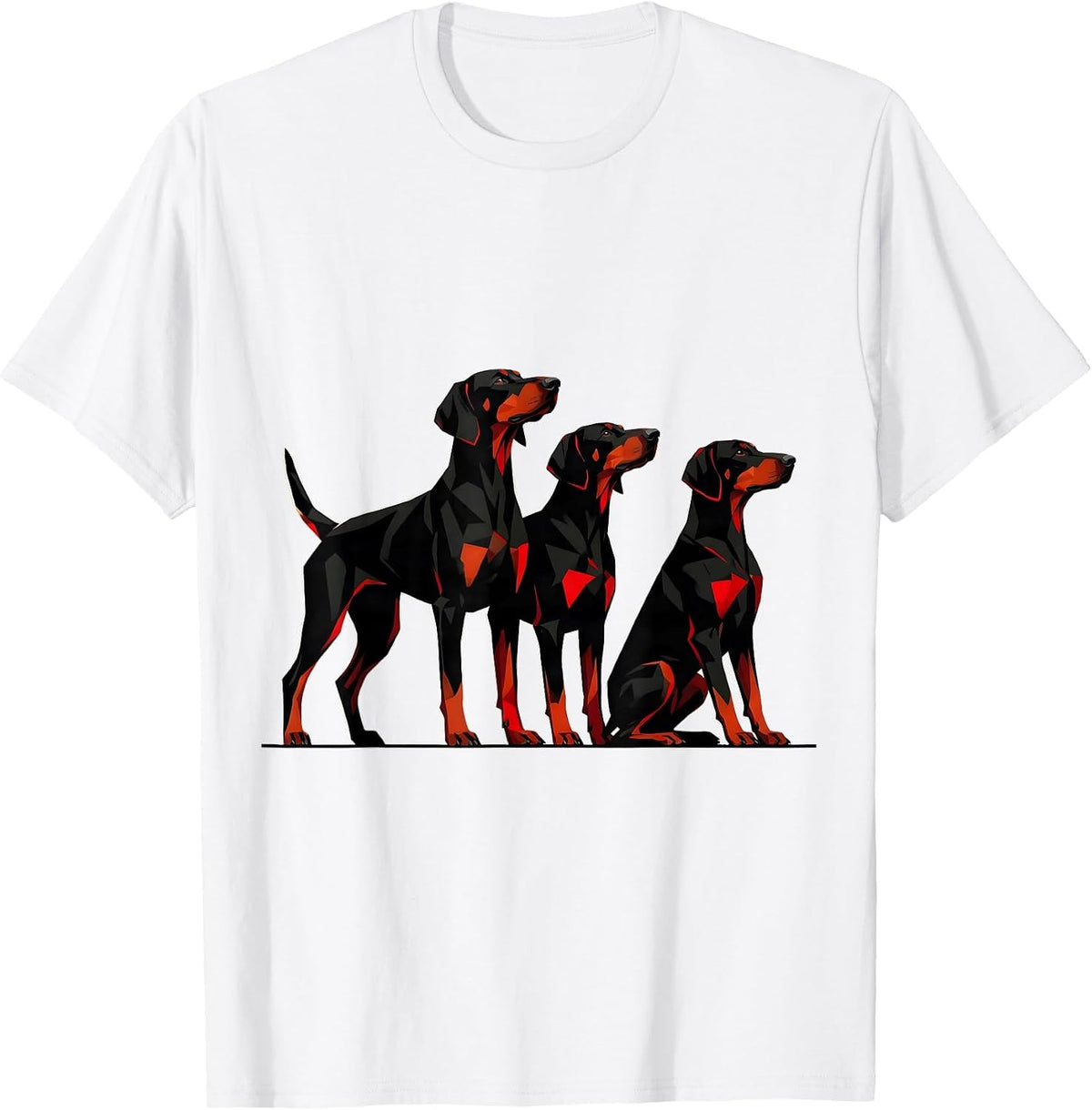 Men's Geometric German Shorthaired Pointer Dog Lover Humor T-Shirt - White