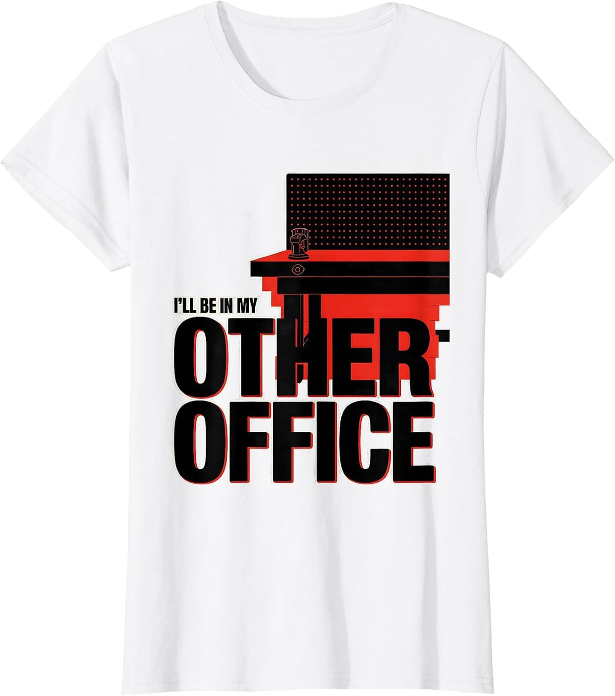I'll Be In My Other Office Funny Mechanic Dad Joke Handyman T-Shirt - White