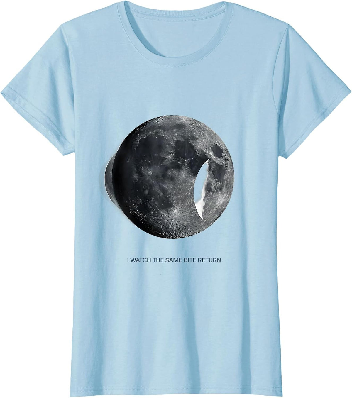 I Watch The Same Bite Return Editorial Conceptual Astronomy T-Shirt - Baby Blue