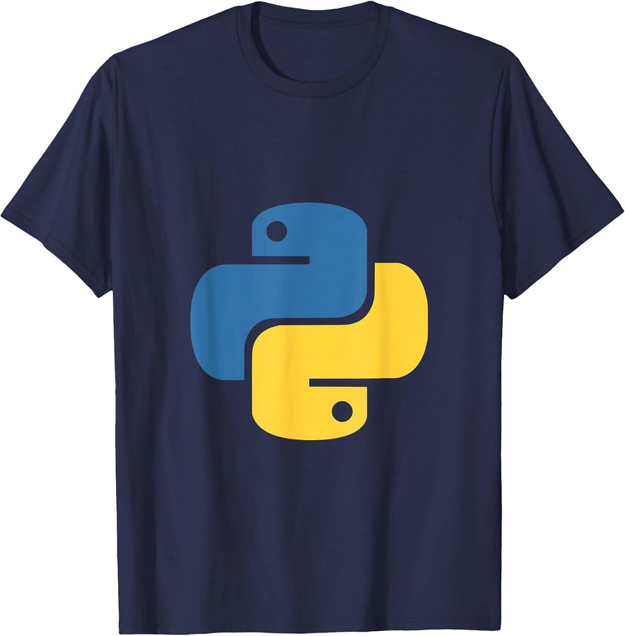 Official Python Logo for Developers T-Shirt - Navy Blue