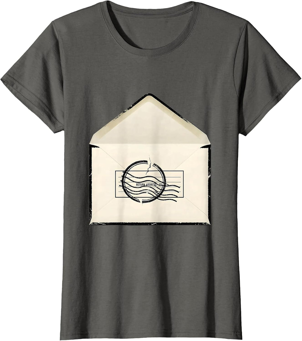 Women's Return Address Us Funny Christian Humor Apostle Paul Letter T-Shirt - Asphalt Grey