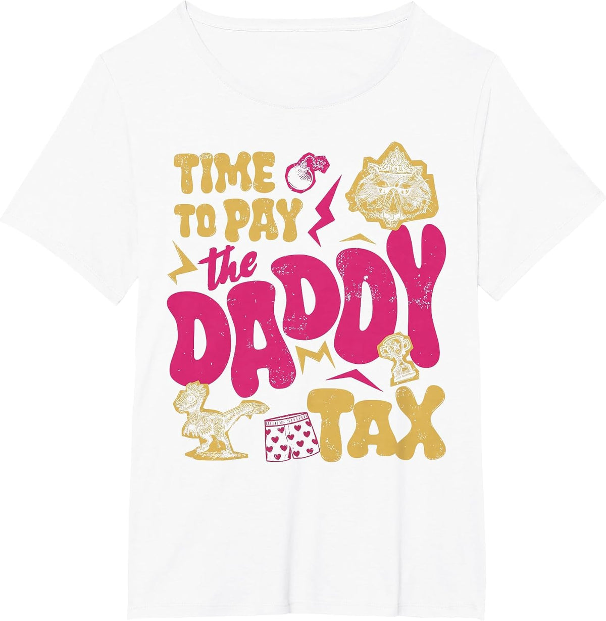 Time to Pay the Daddy Tax Retro Gamer Dad Father’s Day T-Shirt - White