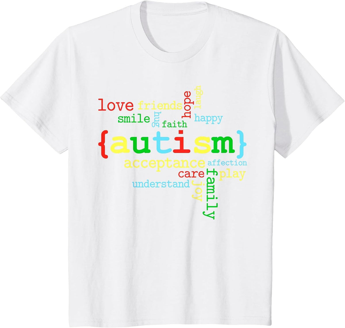 Autism Awareness for Mom Dad Men Women Kids T-Shirt - White