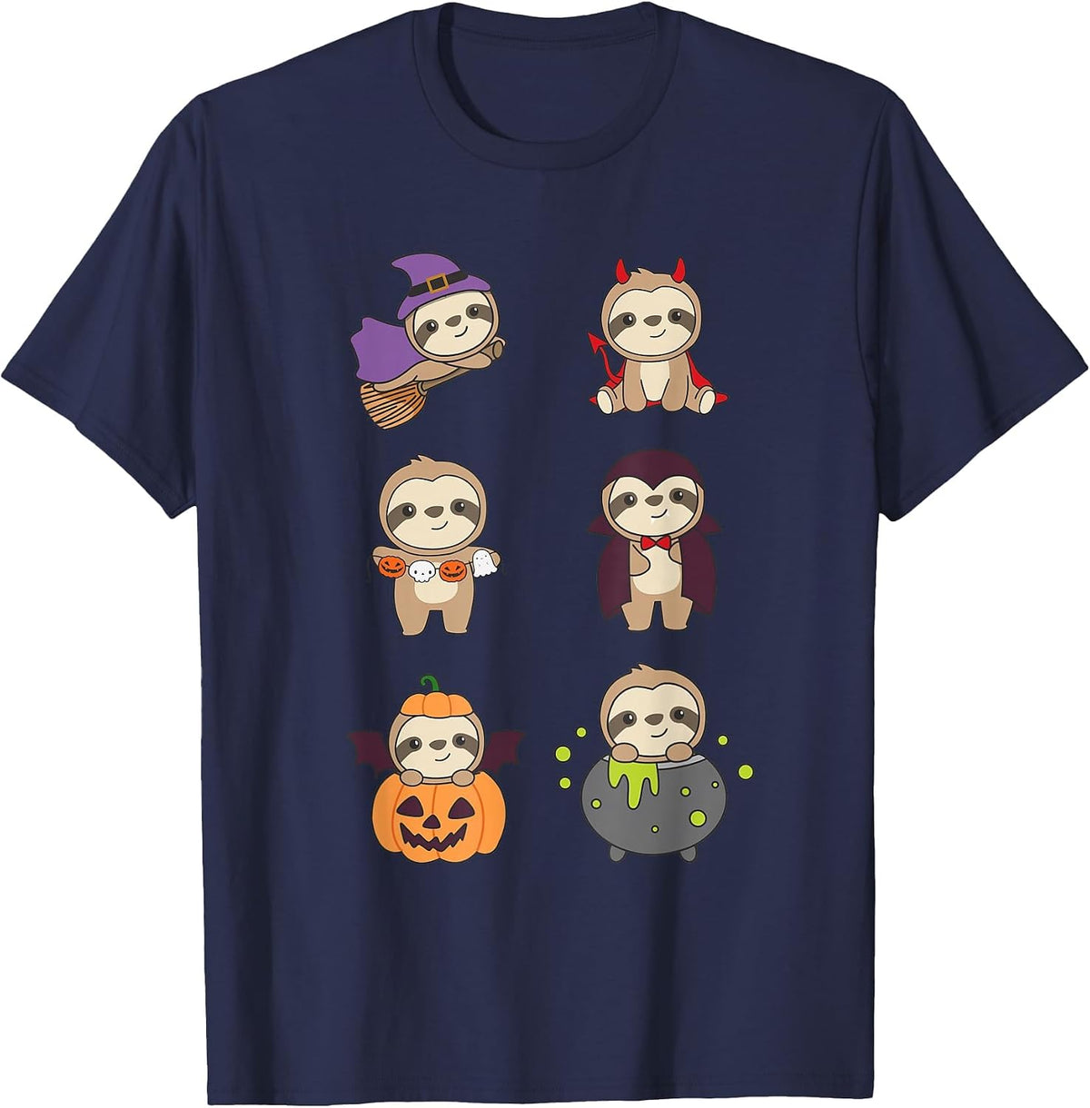 Sloth Halloween Costume Sloths Halloween T-Shirt - Navy Blue