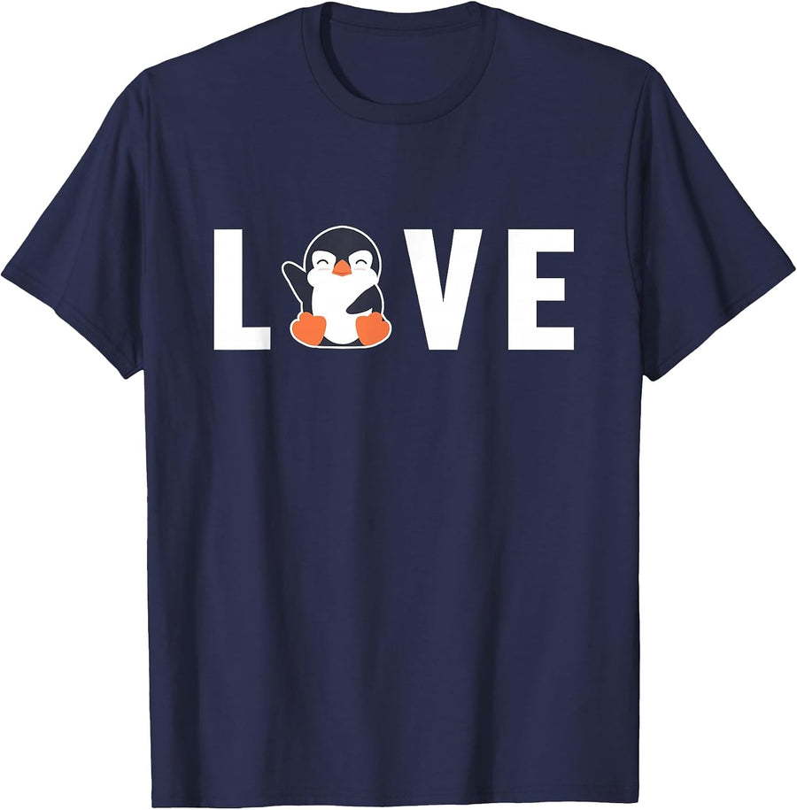 Love Sea Bird King Emperor Penguin Lover Penguin T-Shirt - Navy Blue