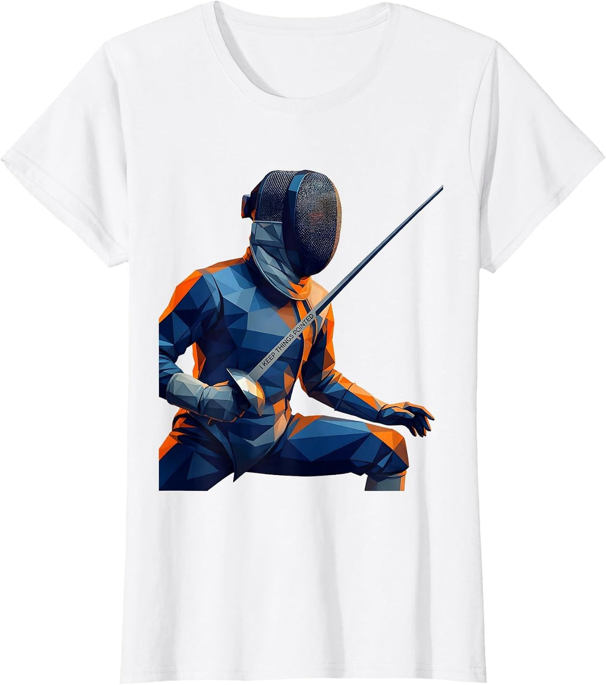 Women's I Keep Things Pointed Funny Fencing Sport Fan Humor T-Shirt - White