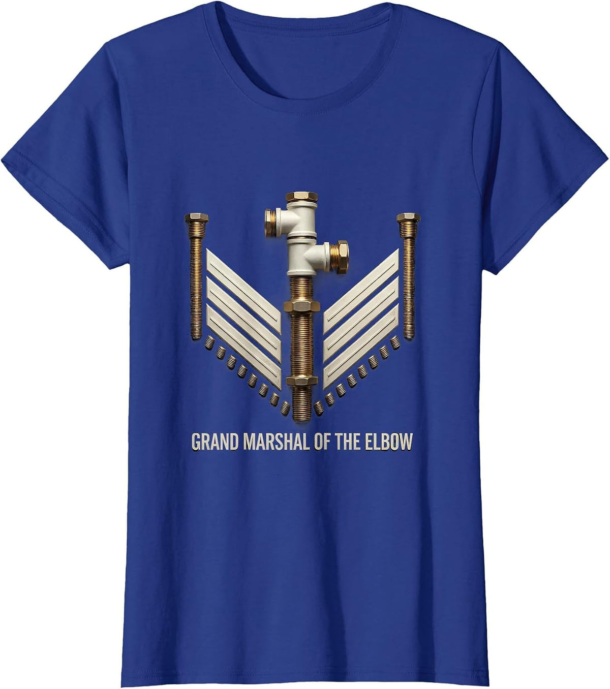 Women's Grand Marshal of the Elbow Funny Plumber Pipefitter Trade T-Shirt - Royal Blue