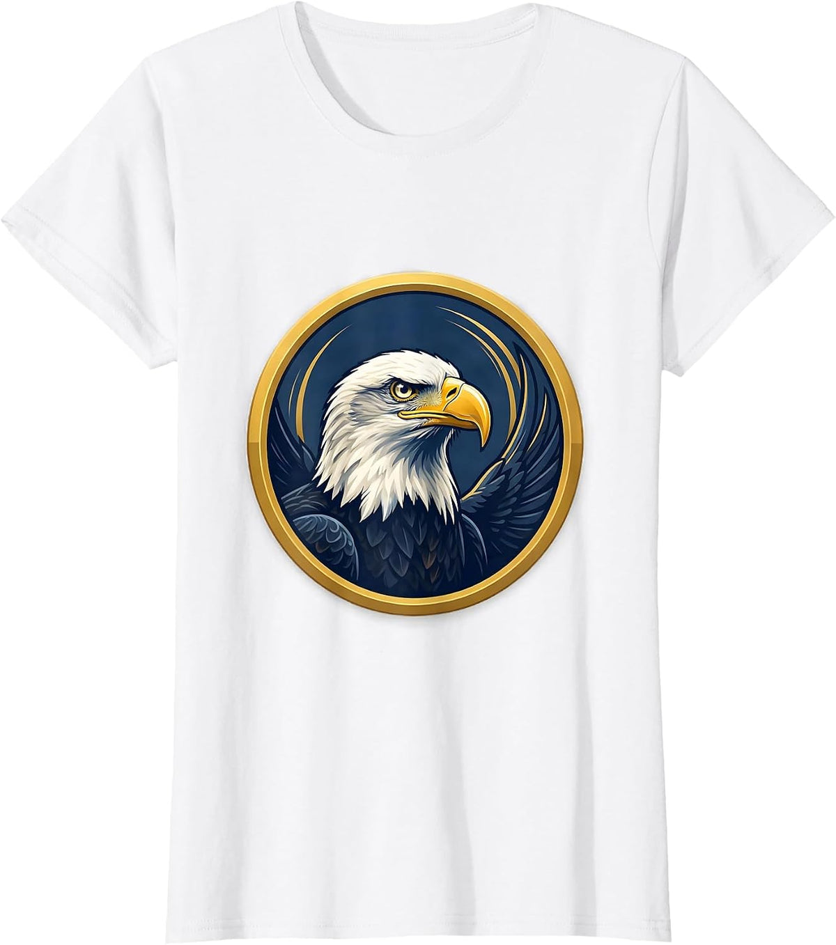 Bald Eagle Emblem Family Mascot Fan Pride T-Shirt - White