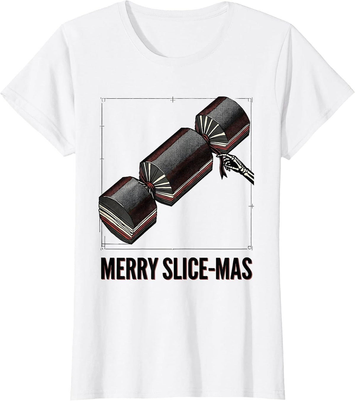 Merry Slice-mas Radiology Tech Christmas CT Scan Humor T-Shirt - White