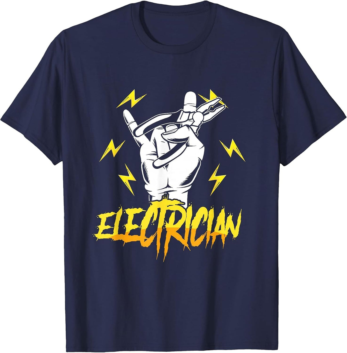 Electrician Electricity Voltage Lineman Craftsman Lineworker T-Shirt - Navy Blue