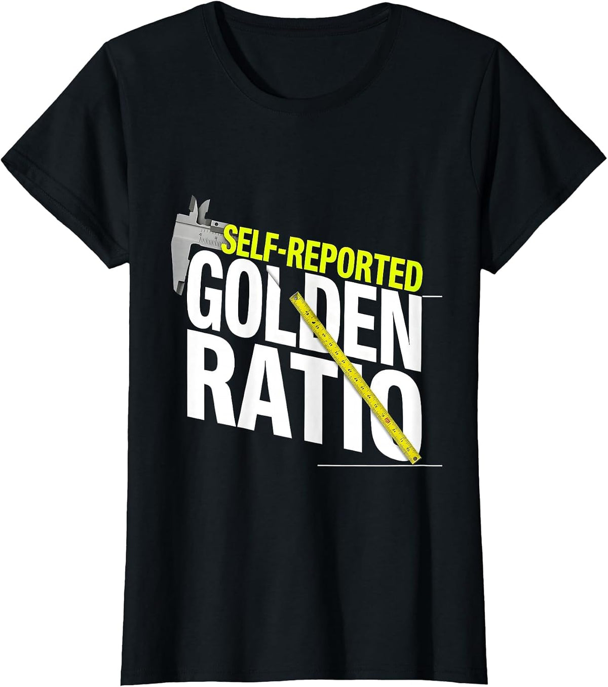 Women's Golden Ratio, Self-Reported Math Geometry Enthusiast T-Shirt - Black