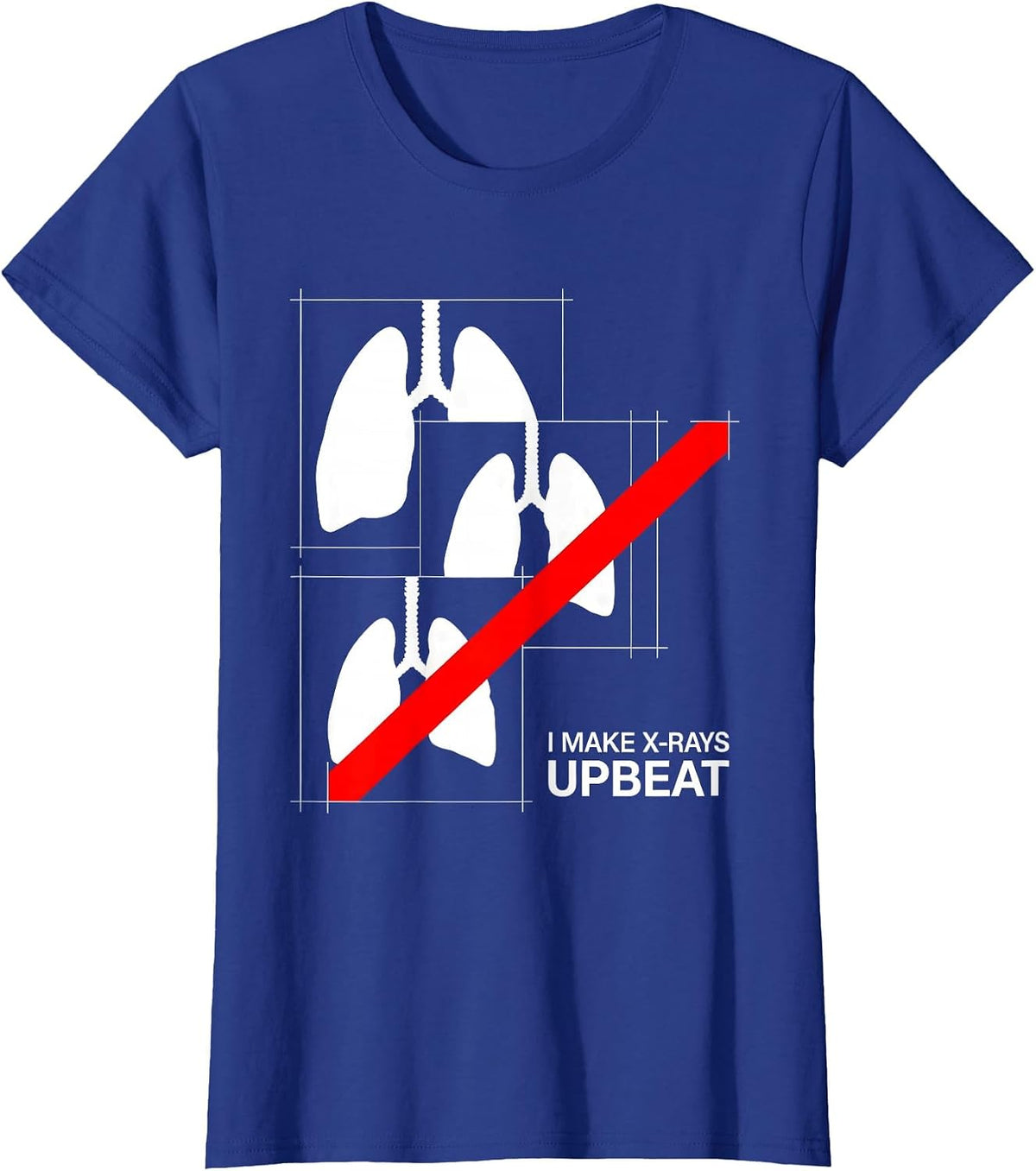 Women's I Make X-Rays Upbeat Bauhaus Modernist Radiology Tech Gift T-Shirt - Royal Blue