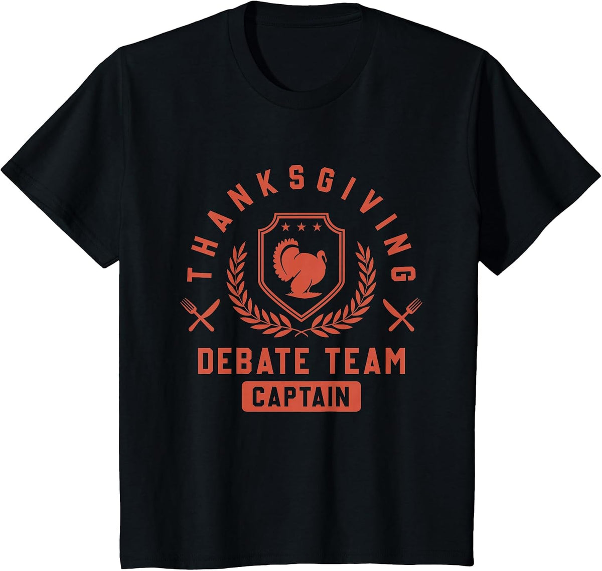 Funny Debate Team Captain Thanksgiving T-Shirt - Black