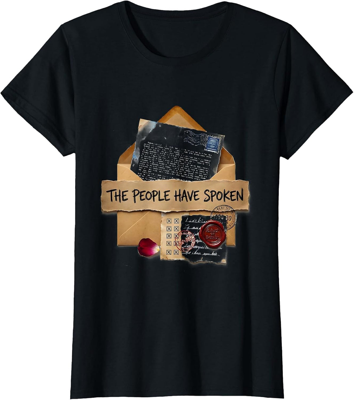 The People Have Spoken Bold Statement Design T-Shirt - Black
