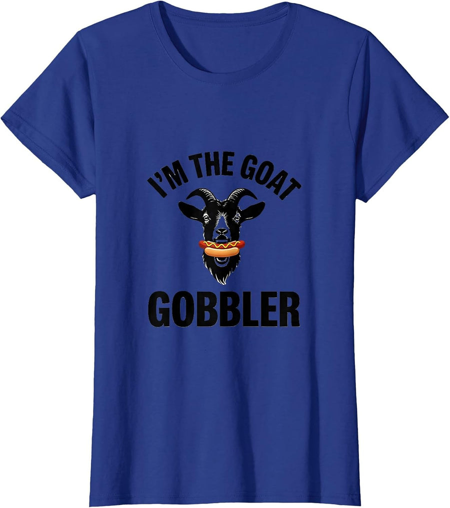 I'm The Goat Gobbler Funny Offensive Adult Humor T-Shirt, Women, Royal Blue, XX-Large - As Pictured