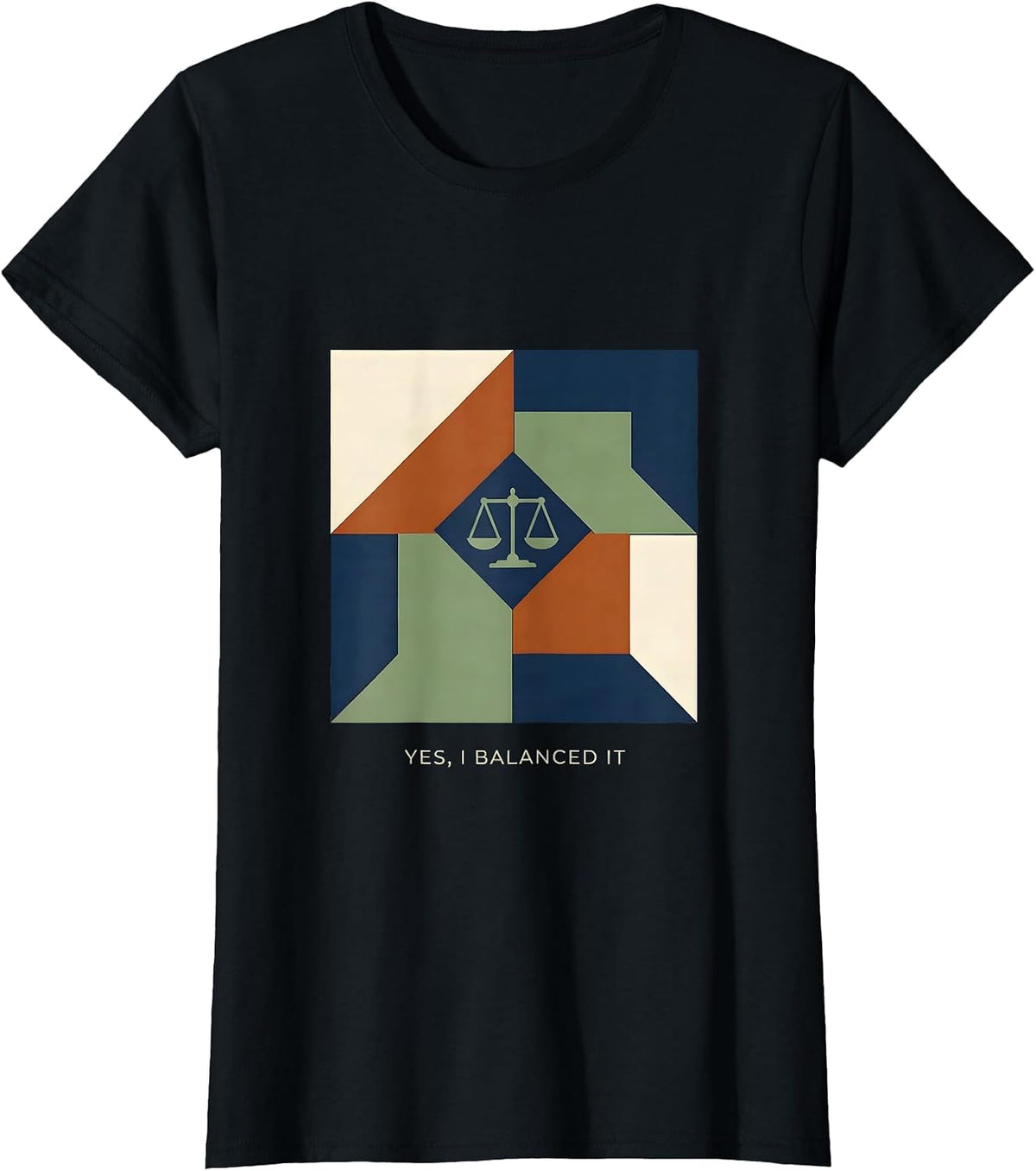 Women's Yes I Balanced It Funny Science Pun Chemistry Physics T-Shirt - Black