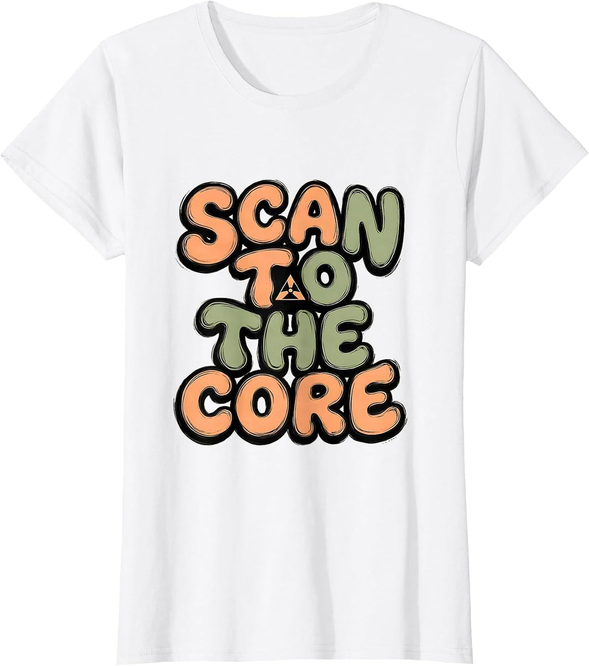 Scan To The Core Retro Radiology Rad Tech X-Ray Tech T-Shirt - White