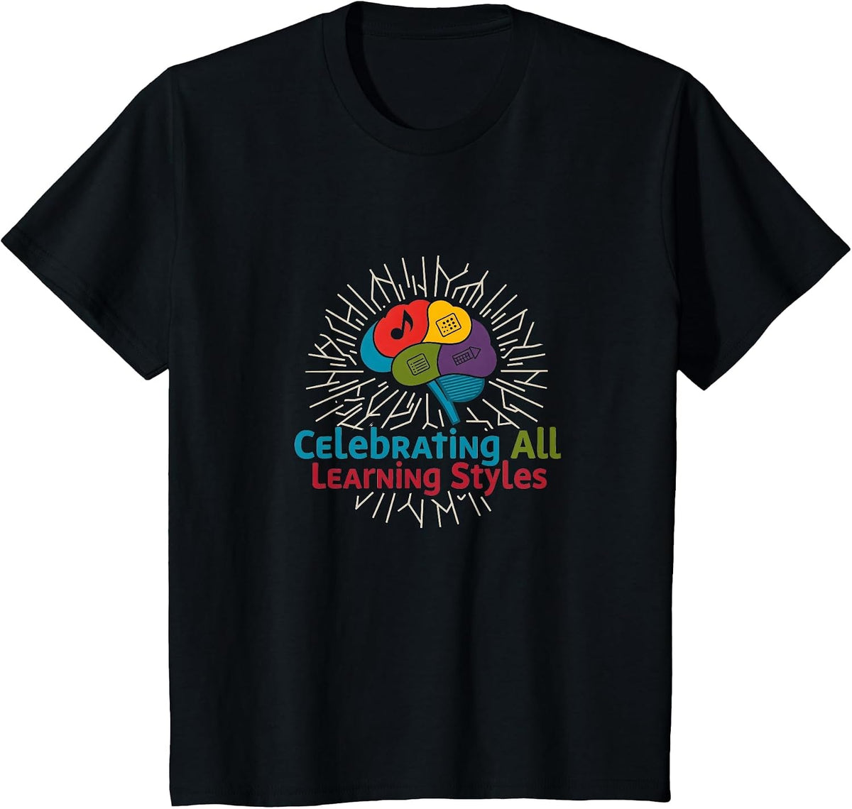 Celebrating All Learning Styles T-Shirt - Black