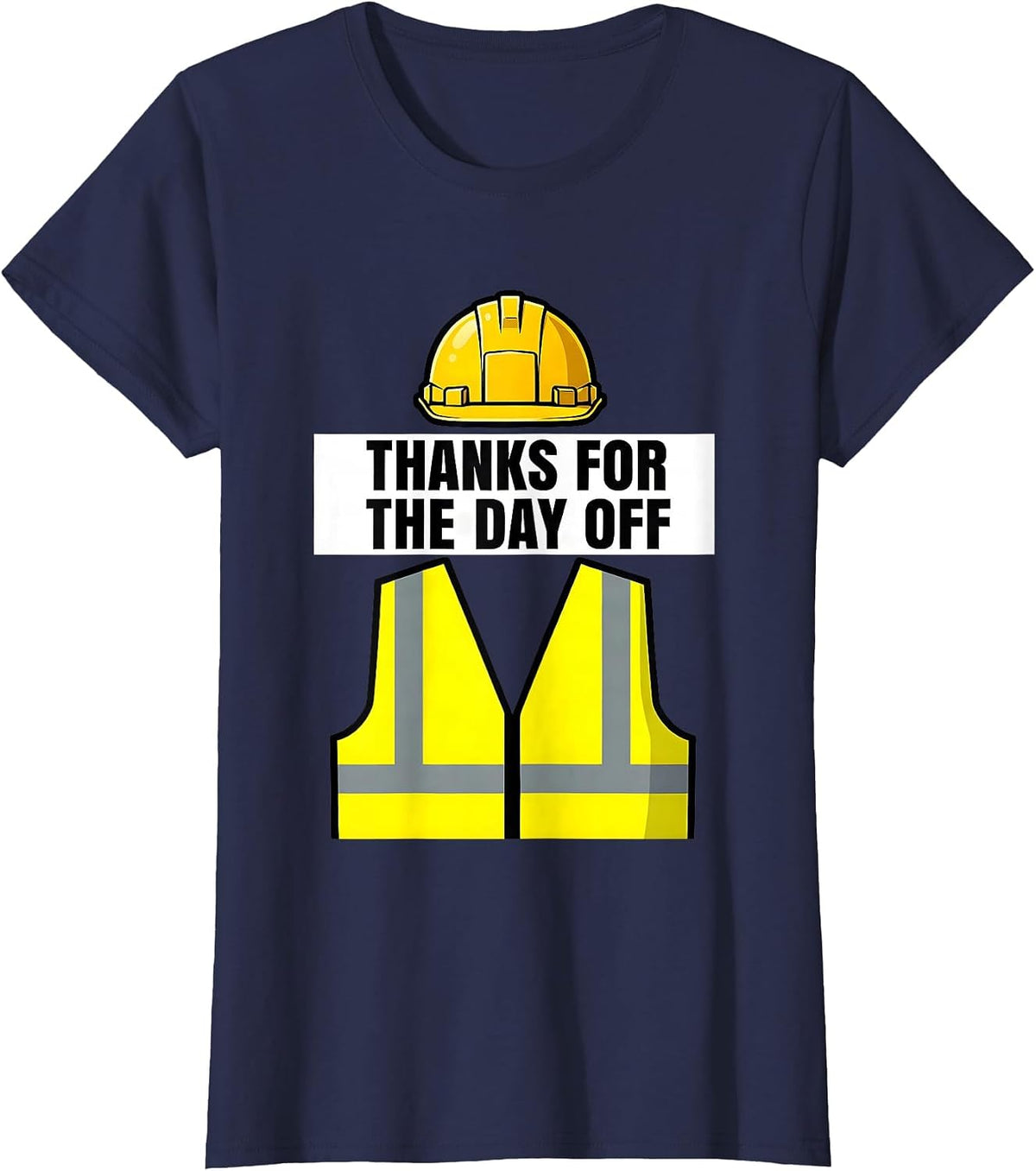 Women's Thanks for the Day Off Labor Day Sarcasm Design T-Shirt - Navy Blue
