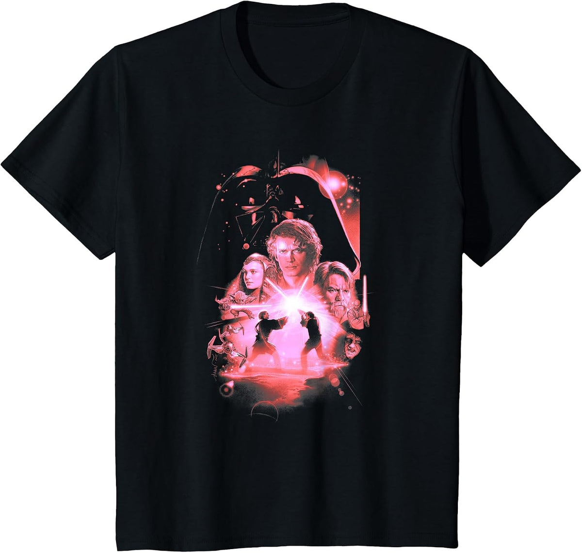 Star Wars Revenge Of The Sith Distressed Poster T-Shirt - Black