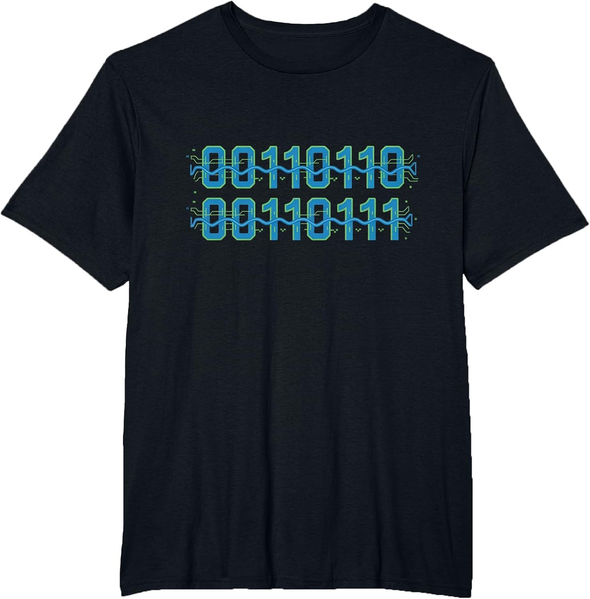 67 Binary Code Meme Six Seven Programming Tech Humor Coding T-Shirt - Black