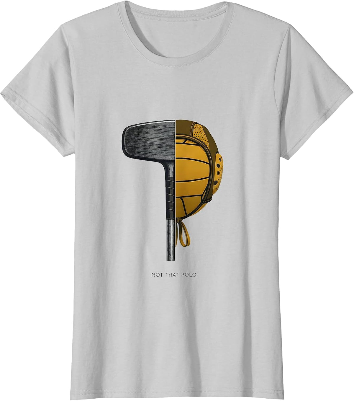 Women's Not That Polo Funny Horseback Water Polo Fan Humor T-Shirt - Silver Grey