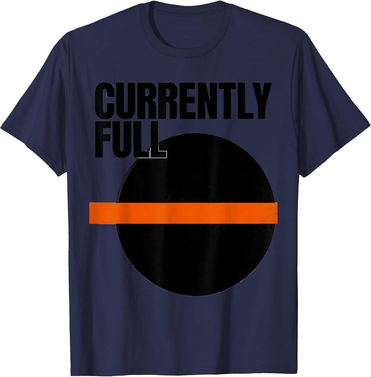 Men's Currently Full Brutalist Lunar Cycle Astronomy Astrology T-Shirt - Navy Blue