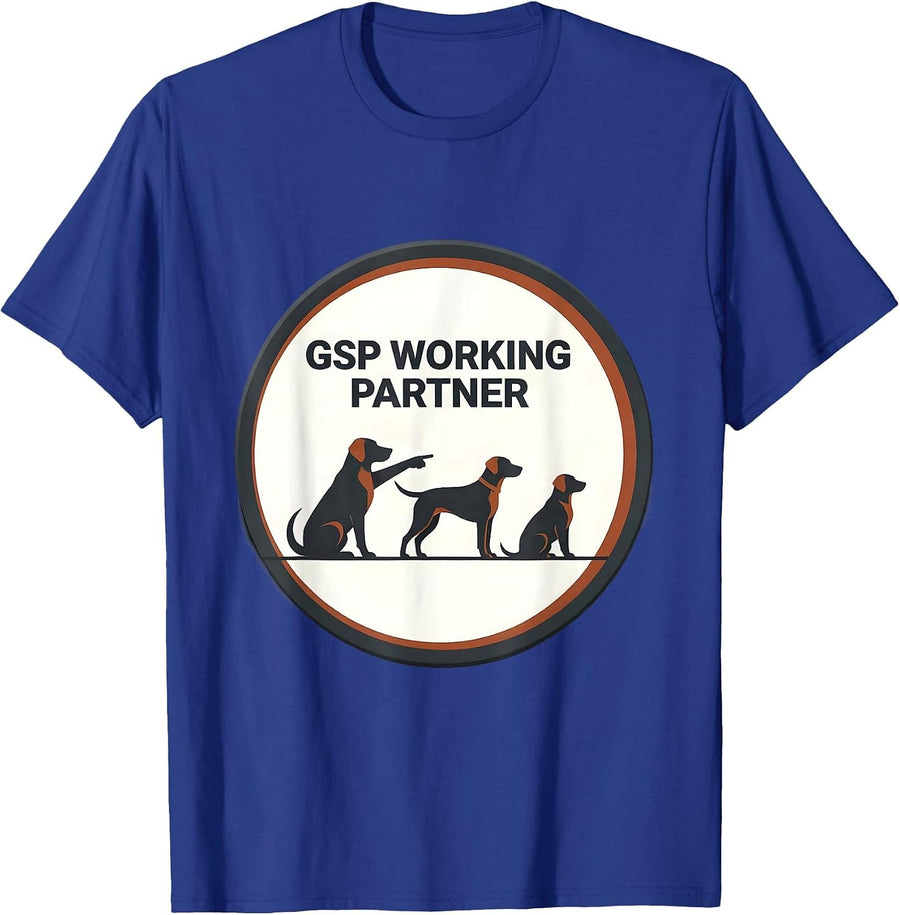 GSP Working Partner Minimalist German Shorthaired Pointer T-Shirt - Royal Blue