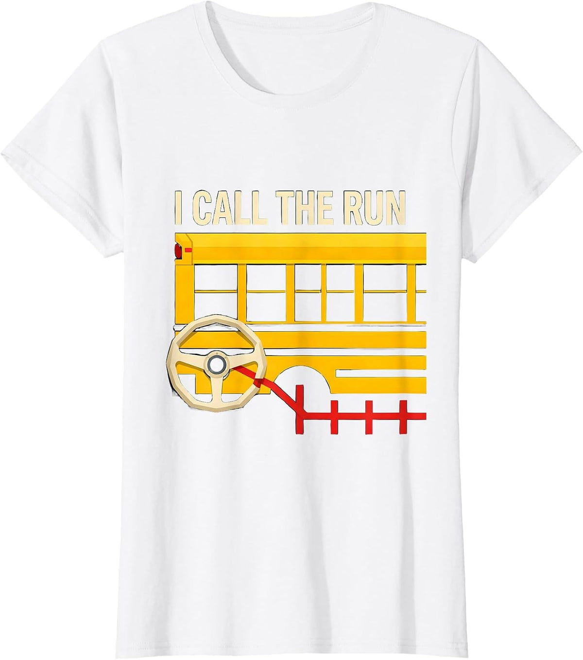I Call The Run Funny School Bus Driver Toddler Birthday T-Shirt - White