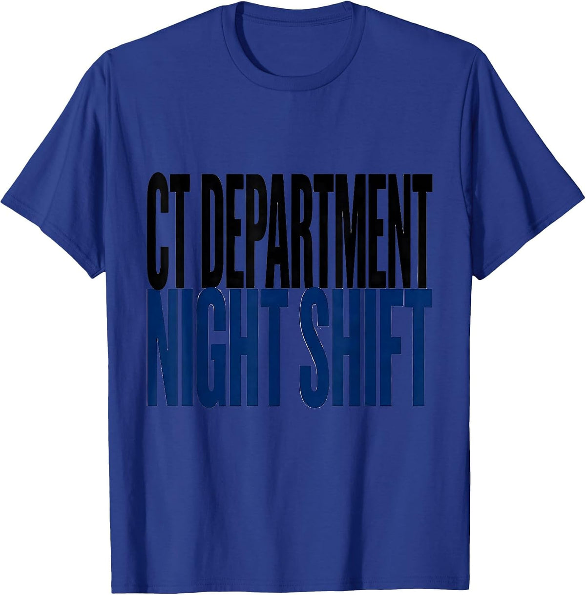 Men's CT Department Night Shift Radiology Tech Rad Tech X-Ray T-Shirt - Royal Blue