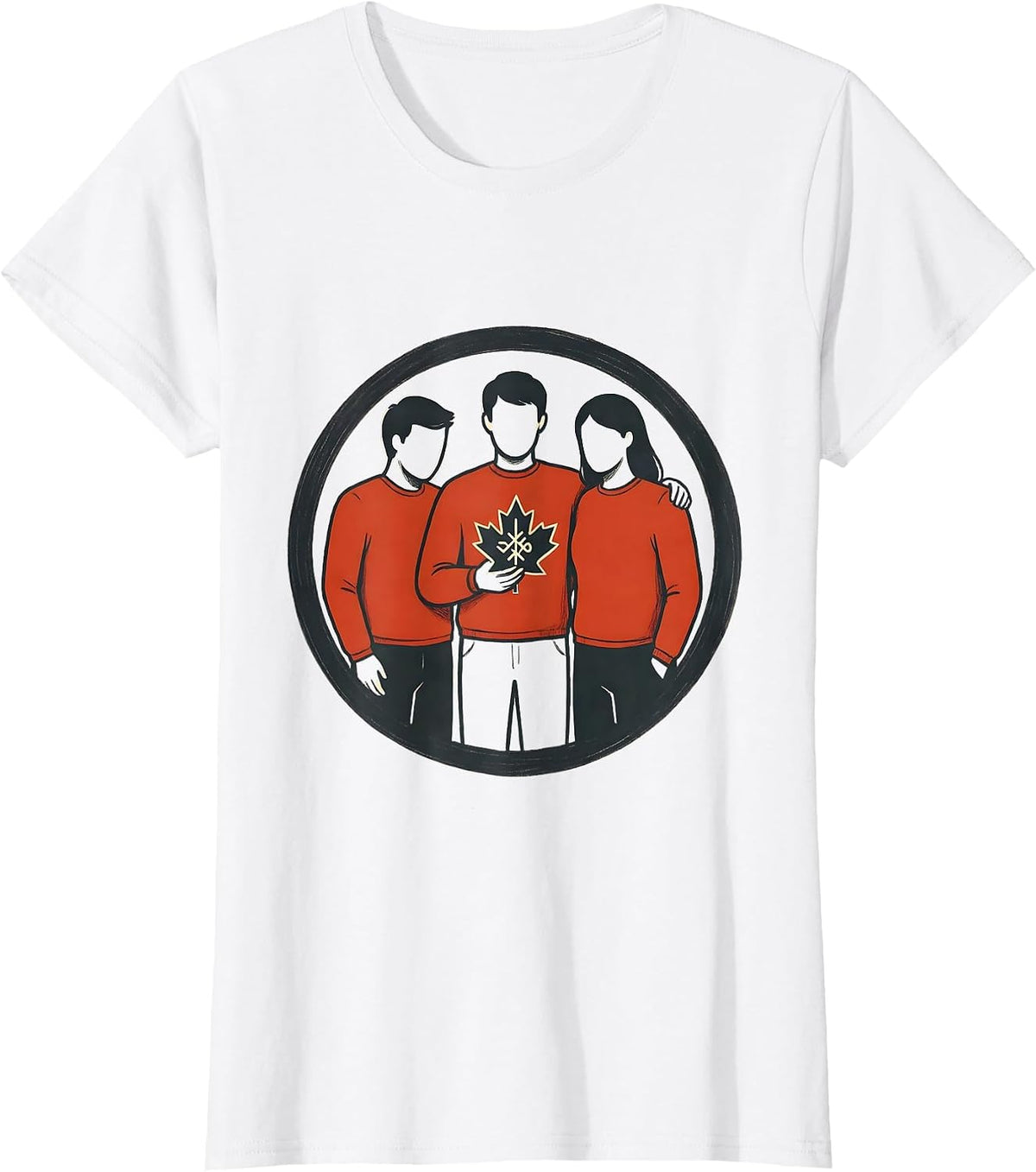 Sealed Badge Maple Glyph Dyslexia Awareness Red T-Shirt - White