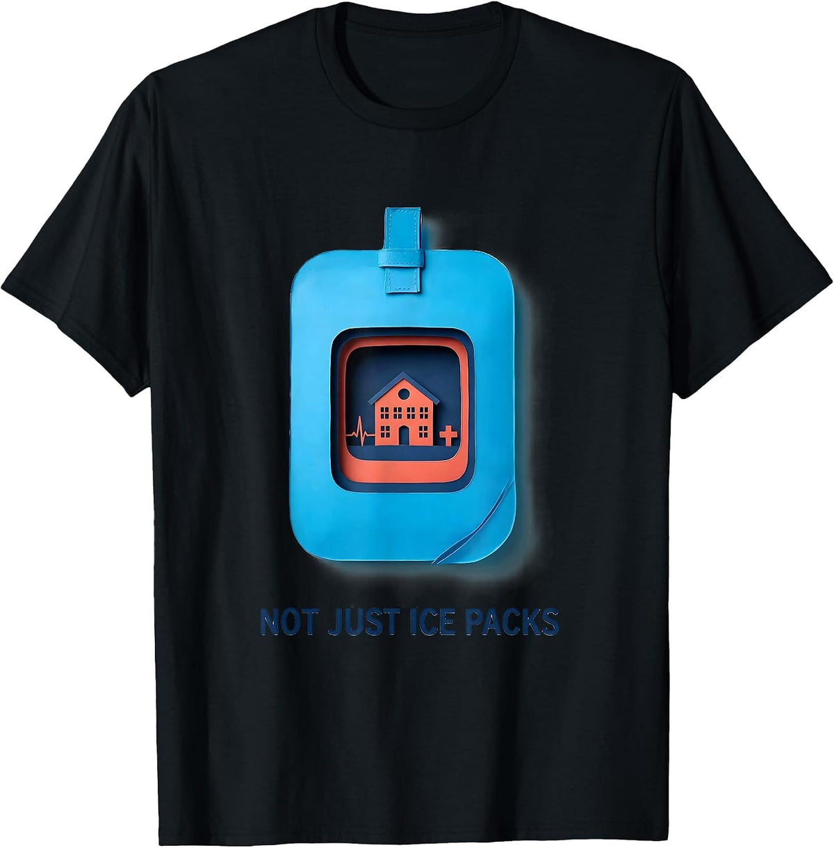 Men's Not Just Ice Packs Funny School Nurse Gift Back To School T-Shirt - Black