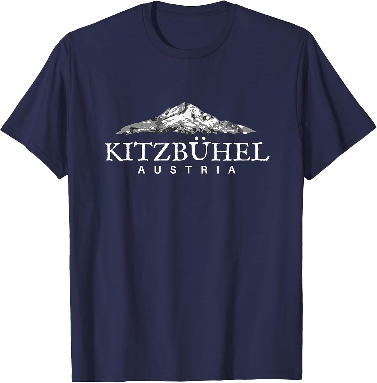 Kitzbuhel Austria Mountain T-Shirt, Kitzbuhel Alps Tee T-Shirt - Navy Blue