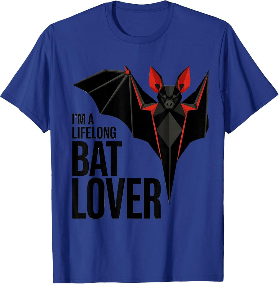 I'm A Lifelong Bat Lover Whimsical Wildlife Conservation T-Shirt - Royal Blue
