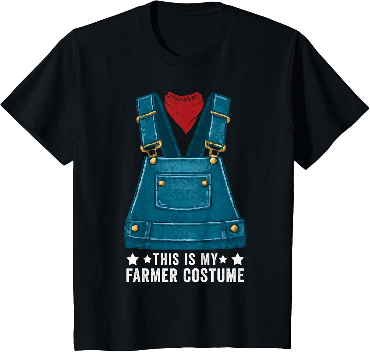 This is My Farmer Costume Halloween Funny Farm Farming T-Shirt - Black