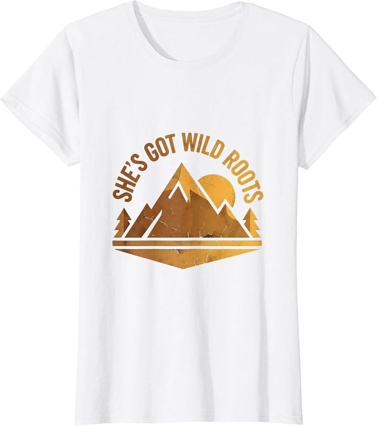 She's Got Wild Roots Nature Lover Design T-Shirt - White