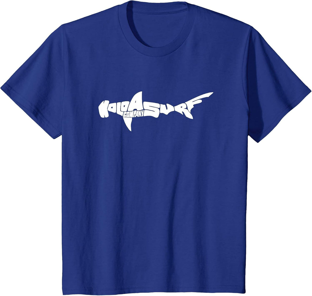 Koloa Surf Hammerhead Shark Logo Lightweight, Graphic T-Shirt - Royal Blue