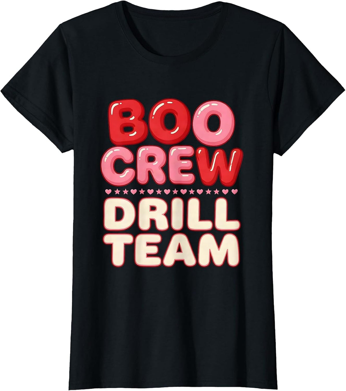 Boo Crew Drill Team Dentist Halloween Design T-Shirt - Black