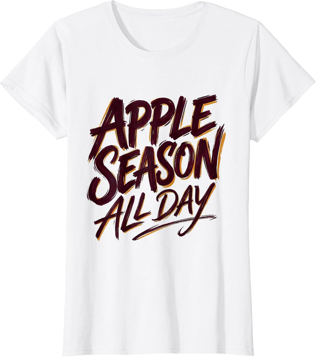 Apple Season All Day Apple Picking Design T-Shirt - White