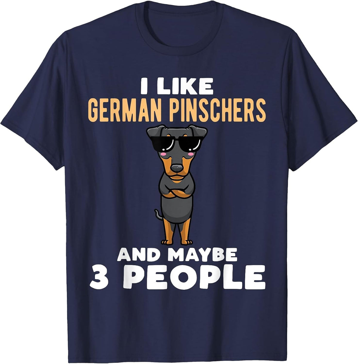 German Pinscher Dog Deutscher Pinscher T-Shirt - Navy Blue