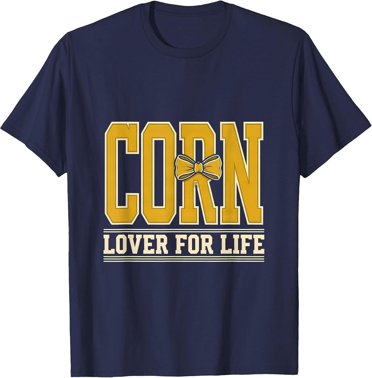Men's Corn Lover For Life Fun Farming Design T-Shirt - Navy Blue