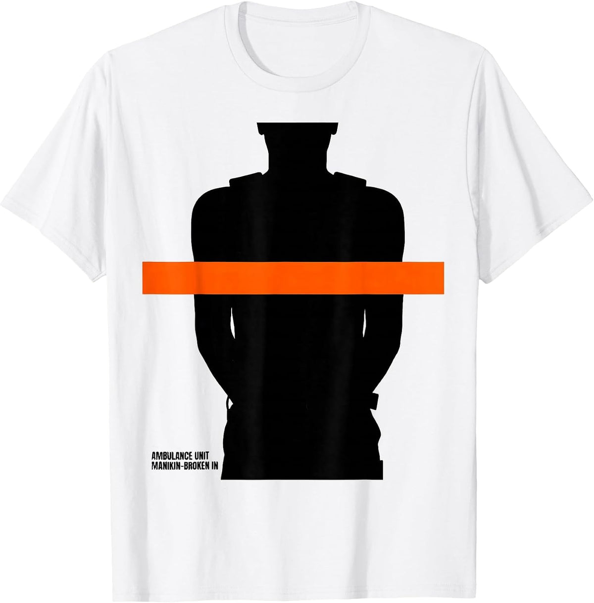 Men's Ambulance Unit Manikin-Broken In Brutalist EMT Paramedic T-Shirt - White