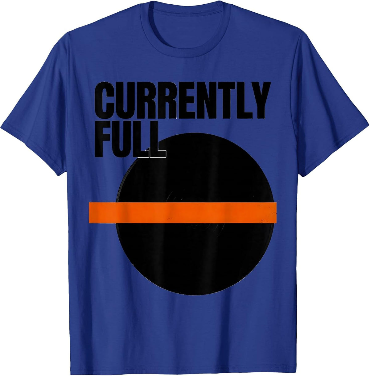 Men's Currently Full Brutalist Lunar Cycle Astronomy Astrology T-Shirt - Royal Blue