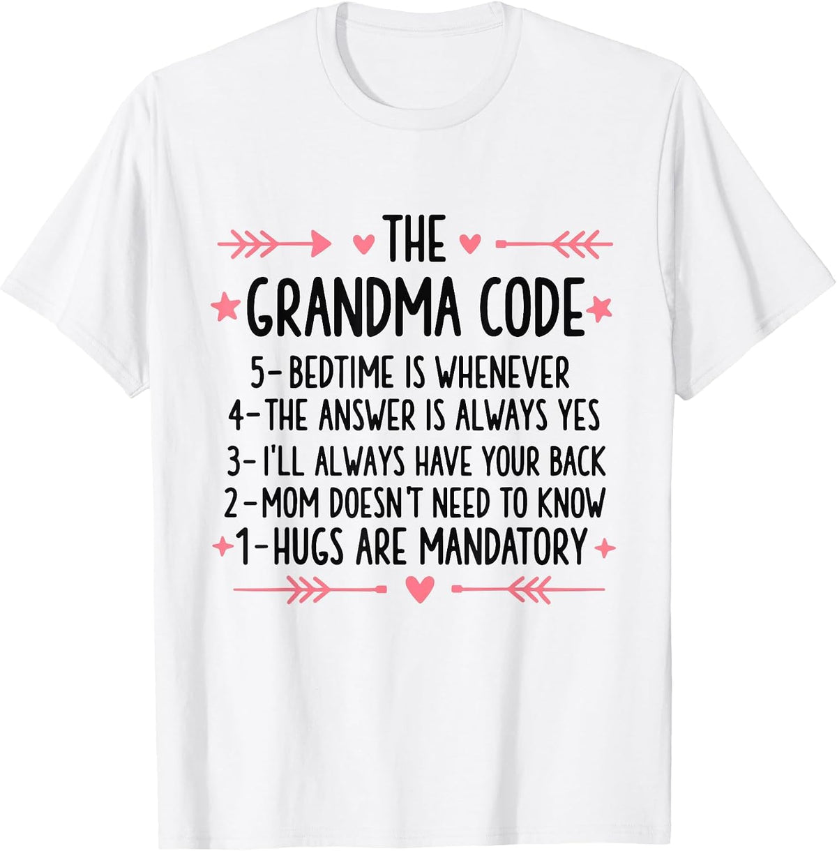 The Grandma Code Funny Grandma T-Shirt - White