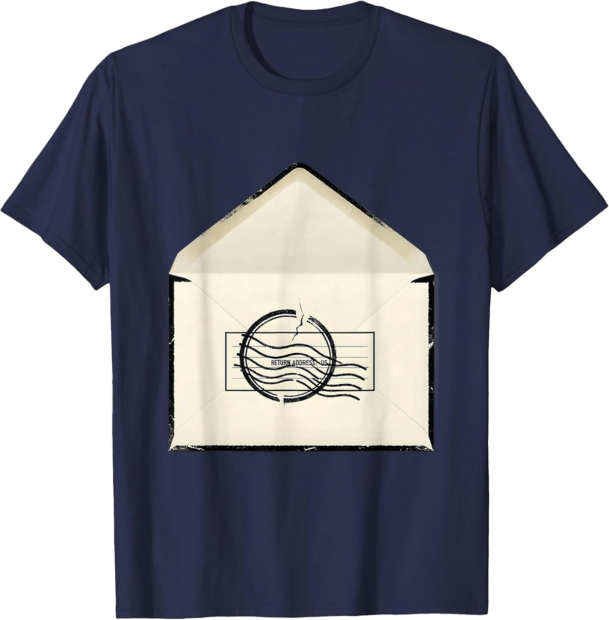 Men's Return Address Us Funny Christian Humor Apostle Paul Letter T-Shirt - Navy Blue