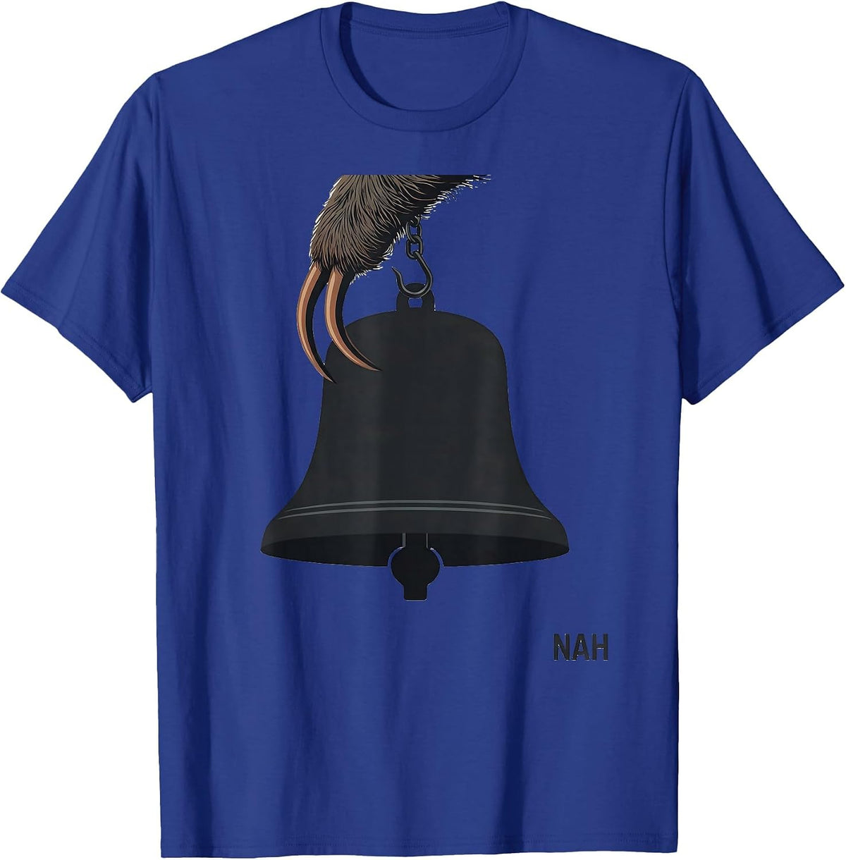 Men's Nah Editorial Conceptual Funny Sloth Lover Humor T-Shirt - Royal Blue
