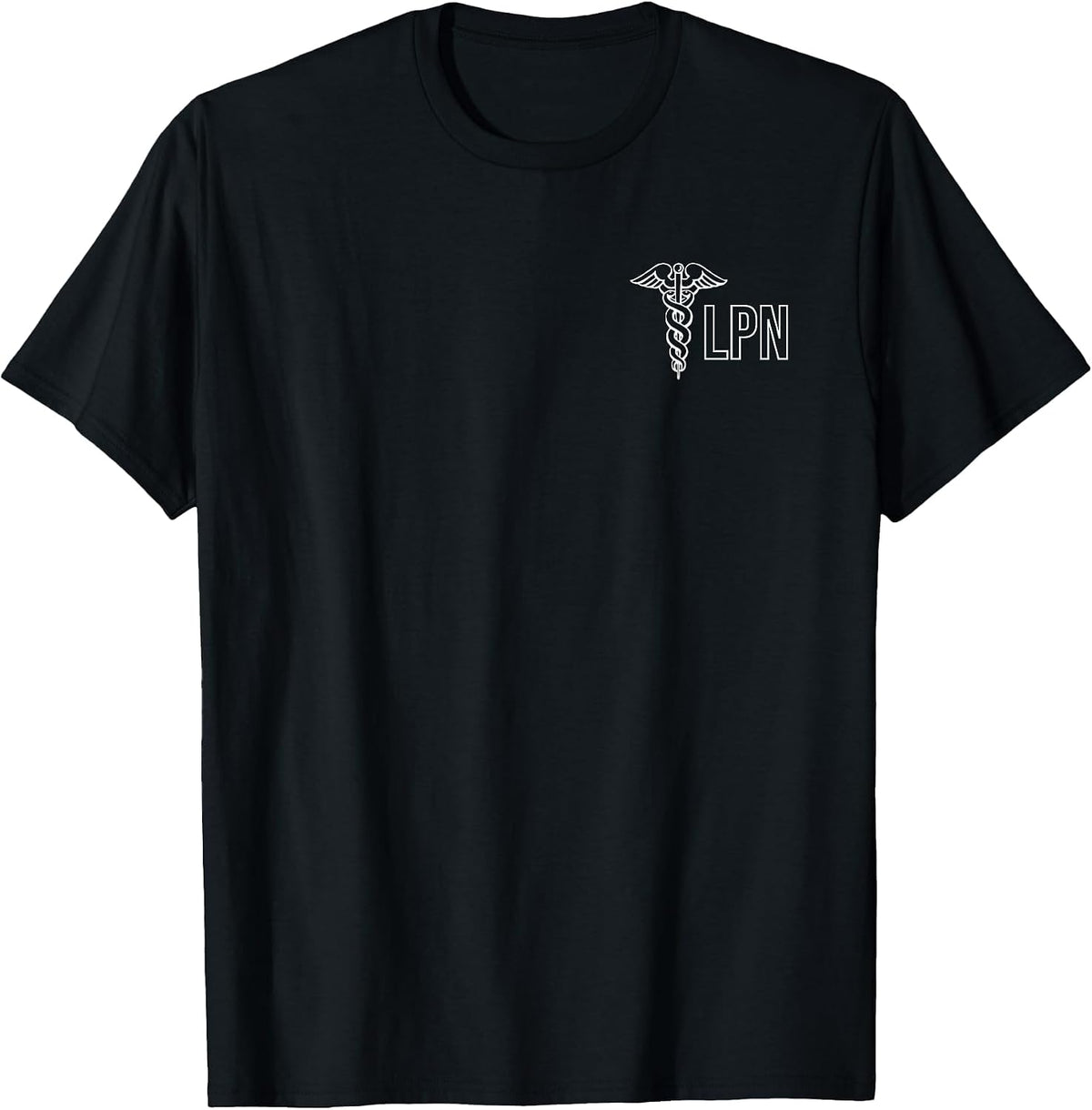 Licensed Practical Nurse LPN Caduceus Health Care Nurse T-Shirt - Black